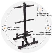  Bumper Plate Weight Tree And Bar Holder 